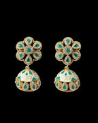DNS189 meenakari gold plated  necklace with jhumka  set  (READY TO SHIP )