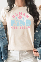 Human Kind Be Both Spring Floral Graphic Tee T-Shirt