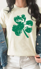 Retro Distressed Clover PLUS SIZE Graphic Tee