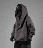 HiH38 Grey Layered Hoodie