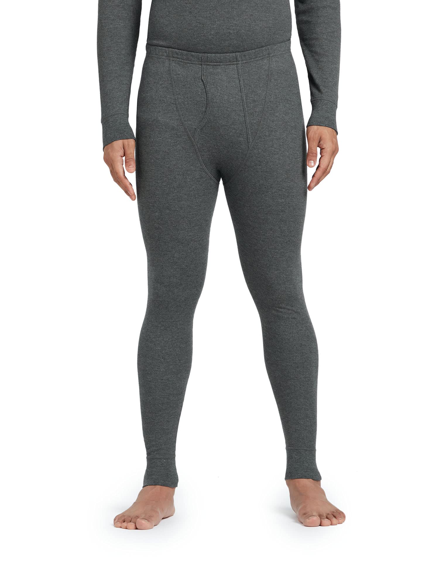XYXX Mens Thermal Bottoms | Antibacterial, Skin Friendly with Superior Heat Retention | Slim Fit Full Length Solid Alpine Intel