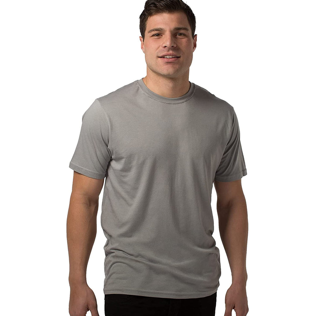 Bamboo Comfort Crew Tee - Gray by Cariloha for Men - 1 Pc T-Shirt (S)