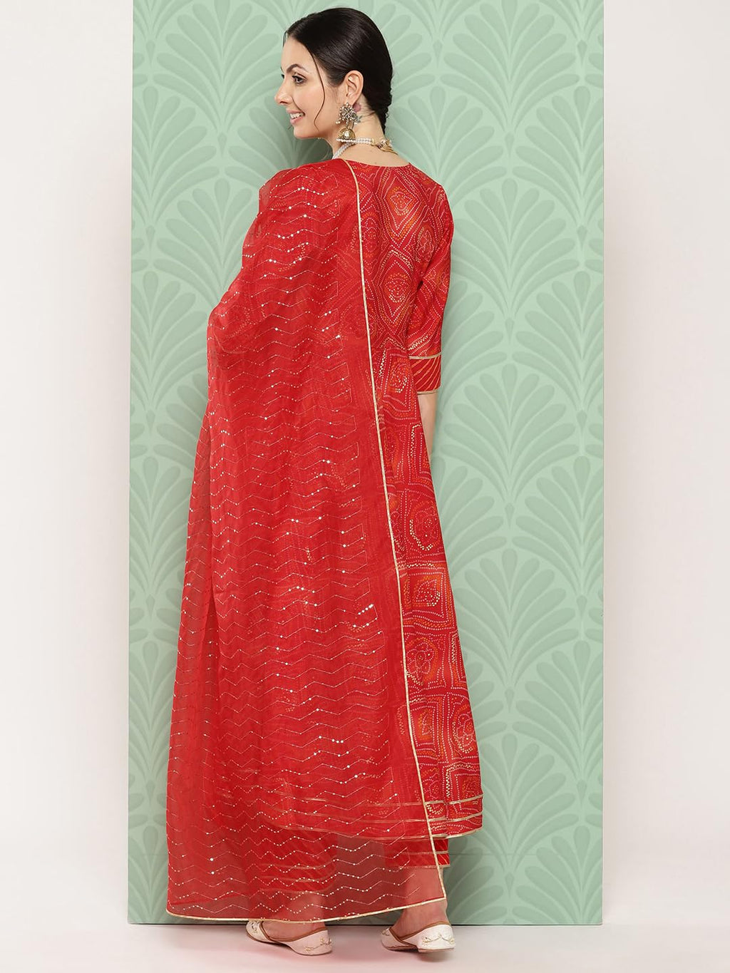 Libas WomenS Silk Blend Kurta Sets (34657_Orange