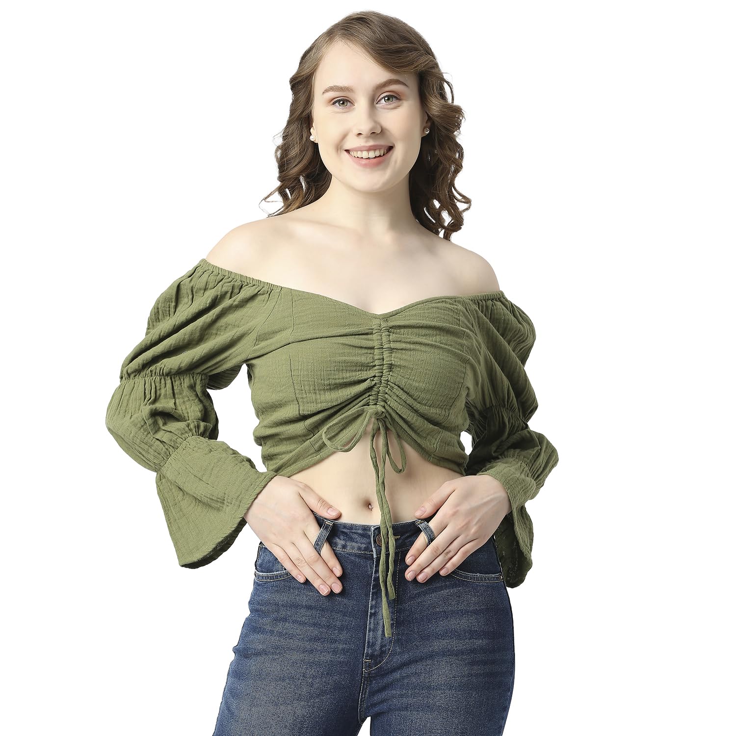 Pepe Jeans WomenS Regular Fit Solid T-Shirts Olive