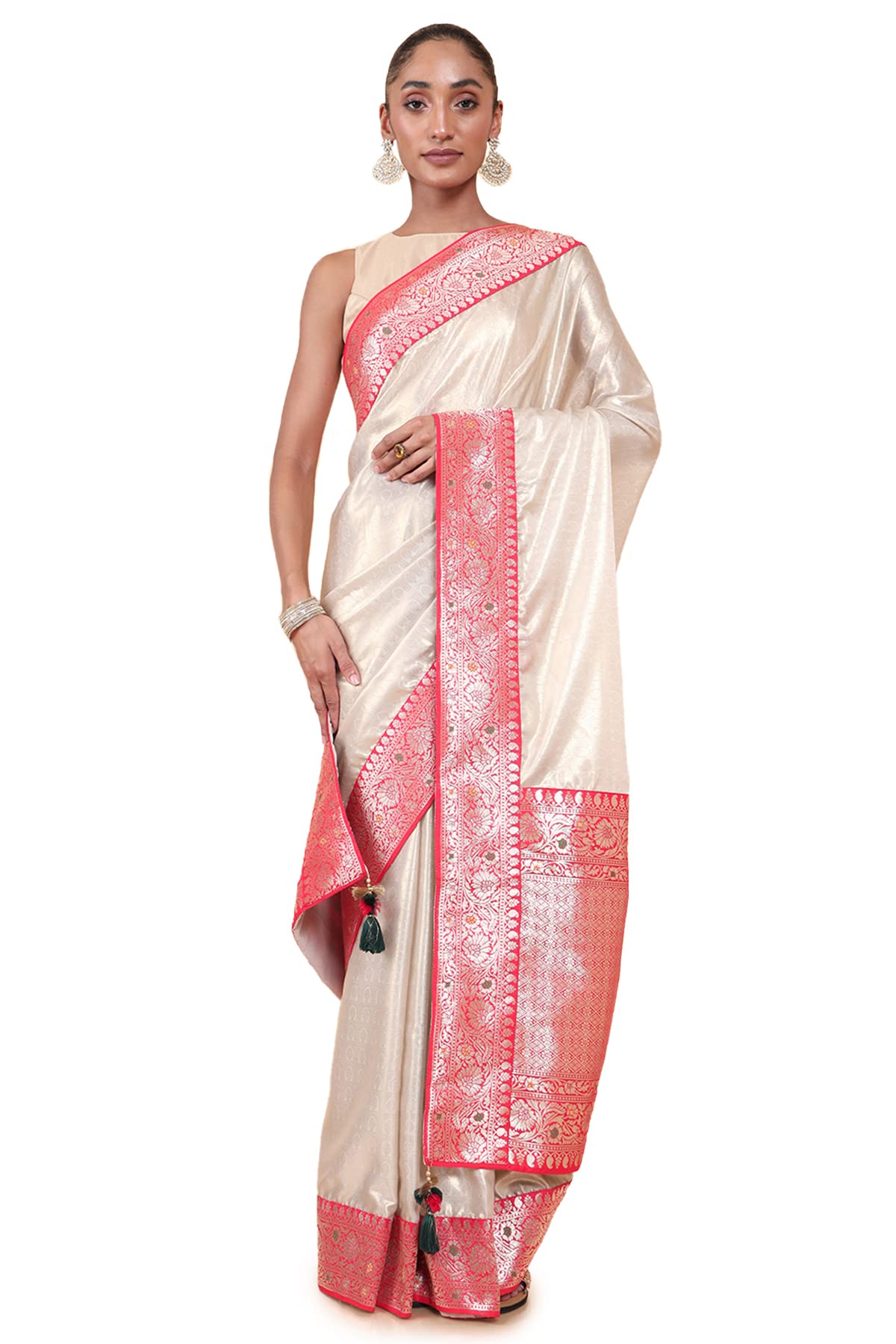 Soch Women Tussar Silk Geometric Saree