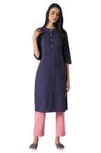 Aurelia Women'S Cotton Kurta & Cullote (22Feas12881-703014_Navy_S)