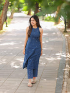 ANNI DESIGNER Womens Rayon Viscose Straight Printed Kurta with Pant (Palakad Blue_XXL_Blue_XX-Large)