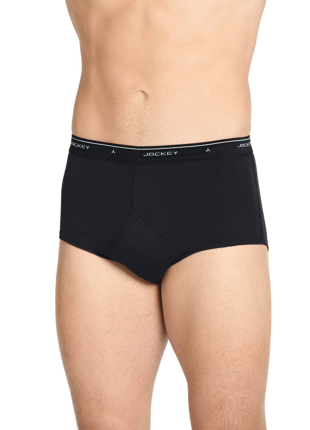 Jockey Men's Underwear Classic Full Rise Brief - 6 Pack, Cinder Heather/Denim Heather/Black, 32