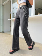 Kotty WomenS High Rise Solid Regular Jeans Dark Grey