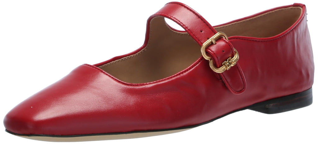 Sam Edelman Women's Michaela Mary Jane Flat Scarlet 9.5 Medium