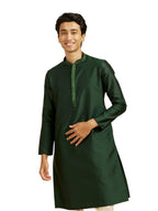 Diwas By Manyavar MenS Art Silk Thread Work Kurta (Green,M)