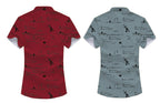 Kadiyu BoyS Lycra Blend Shirt With Half Sleeves Round Collar Neck Botton Down Closure Printed Pattern Relaxed Fit And Standard