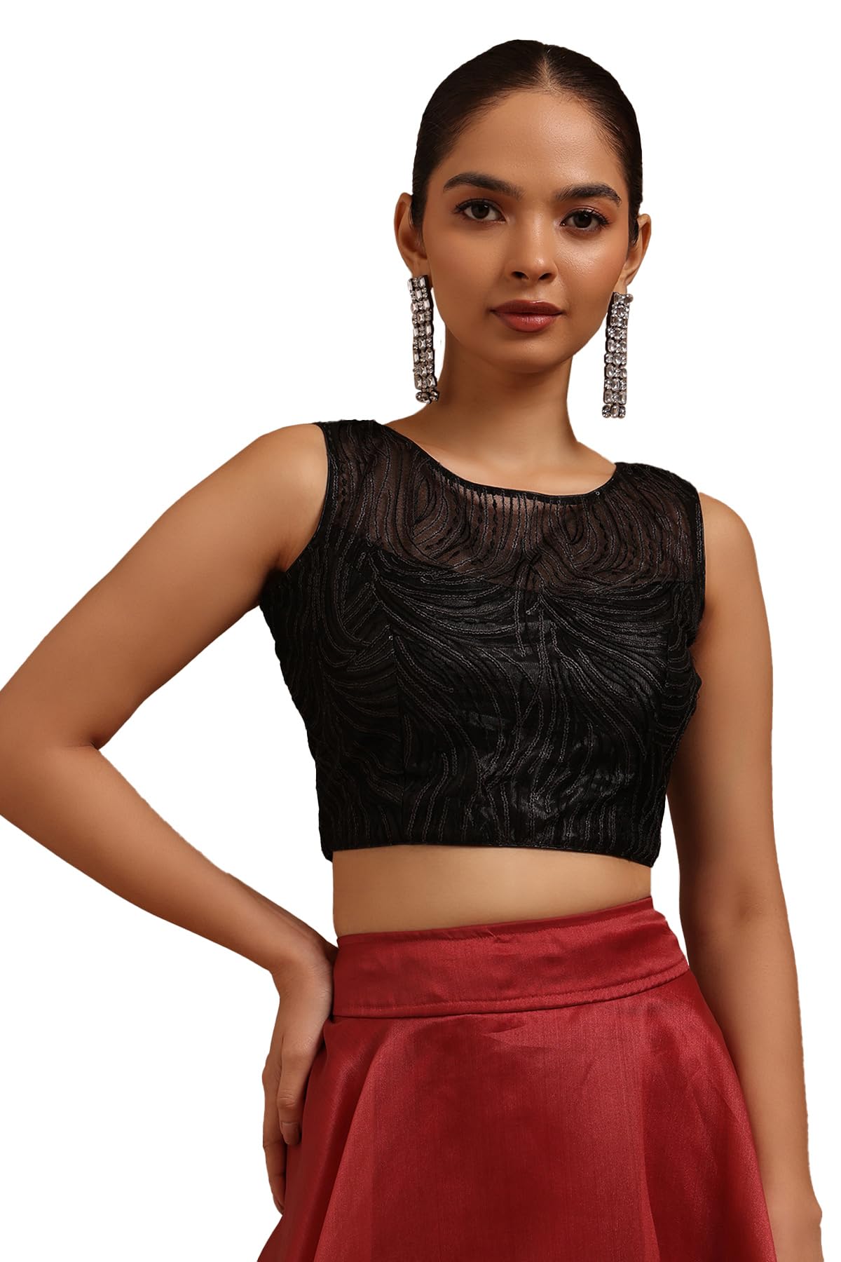 Soch Women Net Padded Blouse with Sequins