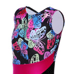 HOZIY Gymnastics Leotards for Girls Kids Child 5t Size 5-6 Years Old Shiny Butterflies