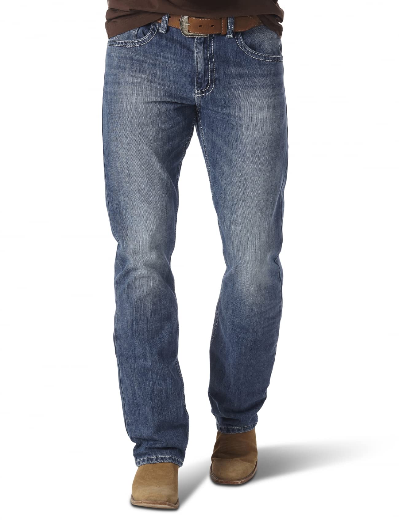 Wrangler mens 20x No. 42 Vintage Boot Cut jeans, Light Blue, 34W x 30L US