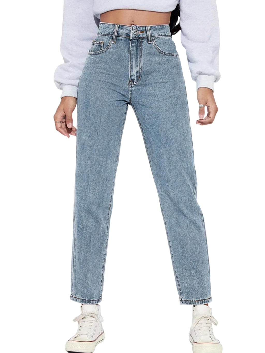 Kotty Women Slim Mid Rise Light Blue Jeans