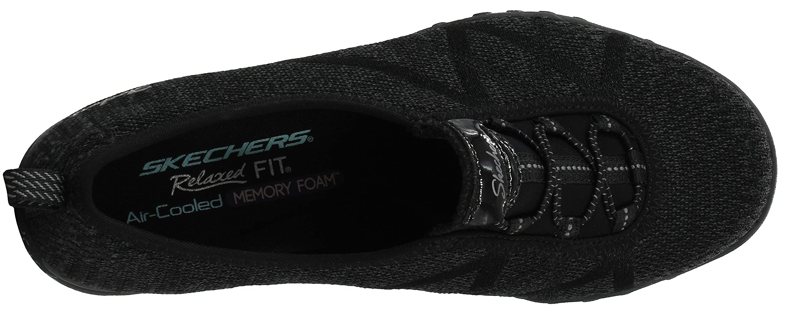 Skechers Women's Breathe-Easy-A-Look Mary Jane Flat, Black, 8 M US