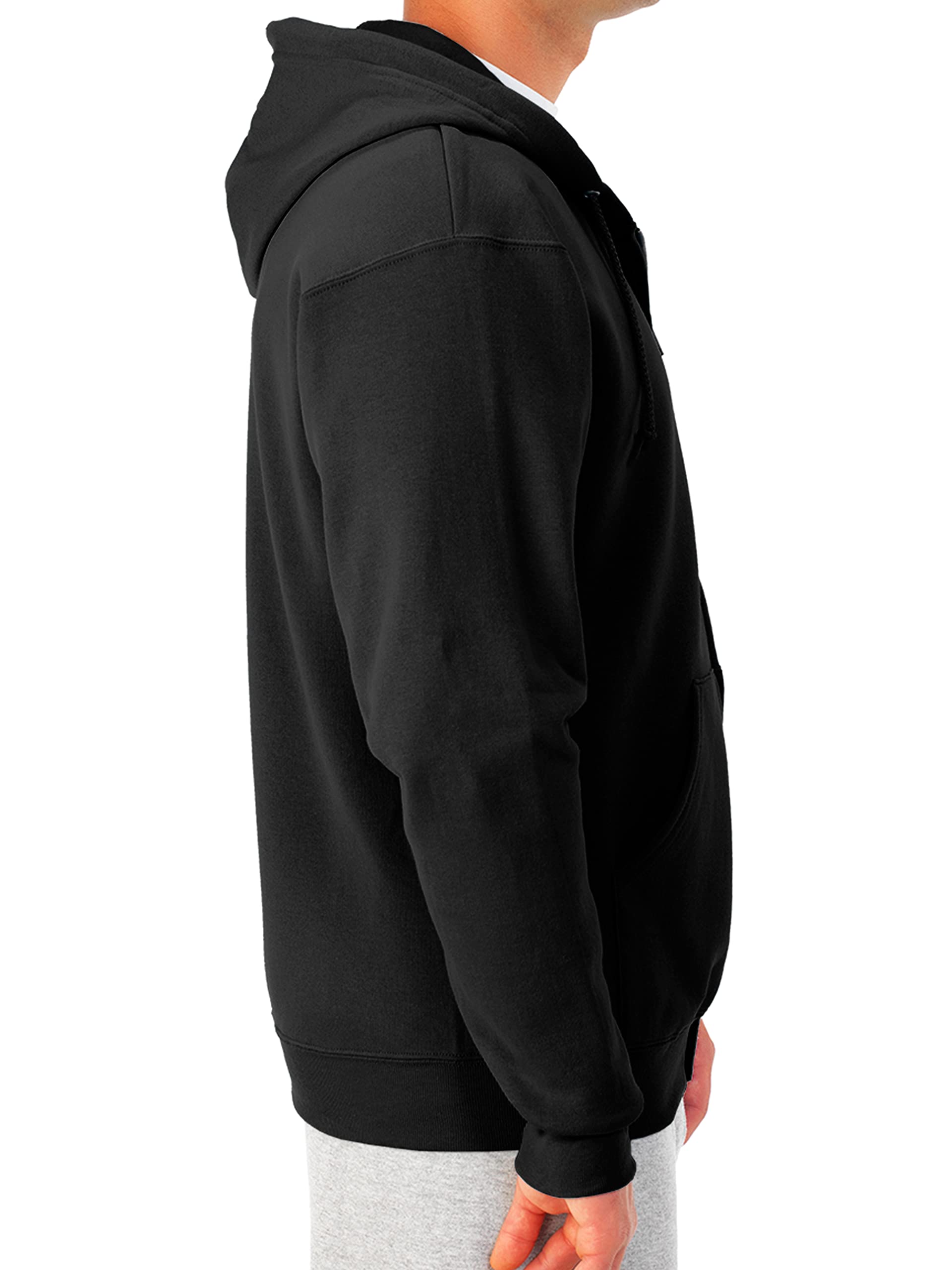 Jerzees -Men's NuBlend -Fleece -Sweatshirts & -Hoodies, Full Zip-Black, Large