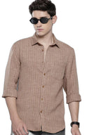 The Indian Garage Co Mens Striped Slim Fit Shirt