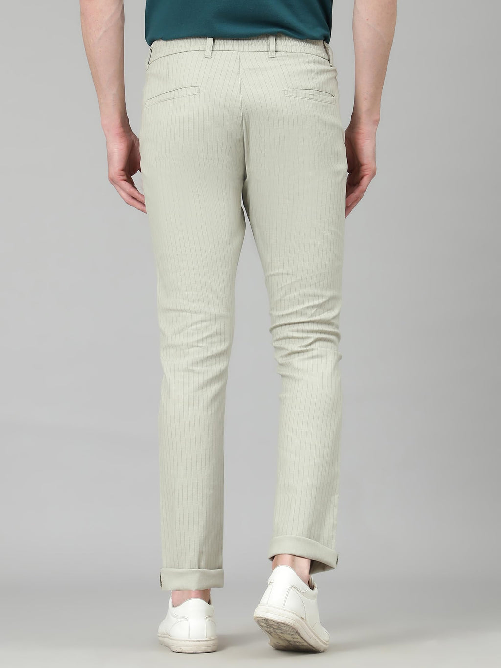 AVANOVA Mens Solid Linen Pista Trousers Light Business Style Slightly Stretch Straight Leg Pants for Outdoor Casual Daily Trous