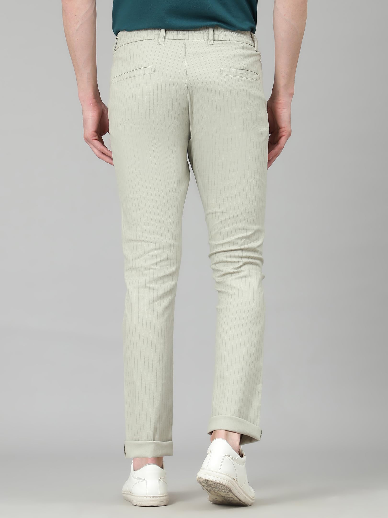 AVANOVA Mens Solid Linen Pista Trousers Light Business Style Slightly Stretch Straight Leg Pants for Outdoor Casual Daily Trous