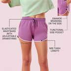 Enamor Womens Boxer Shorts (E702_Chinese Violet
