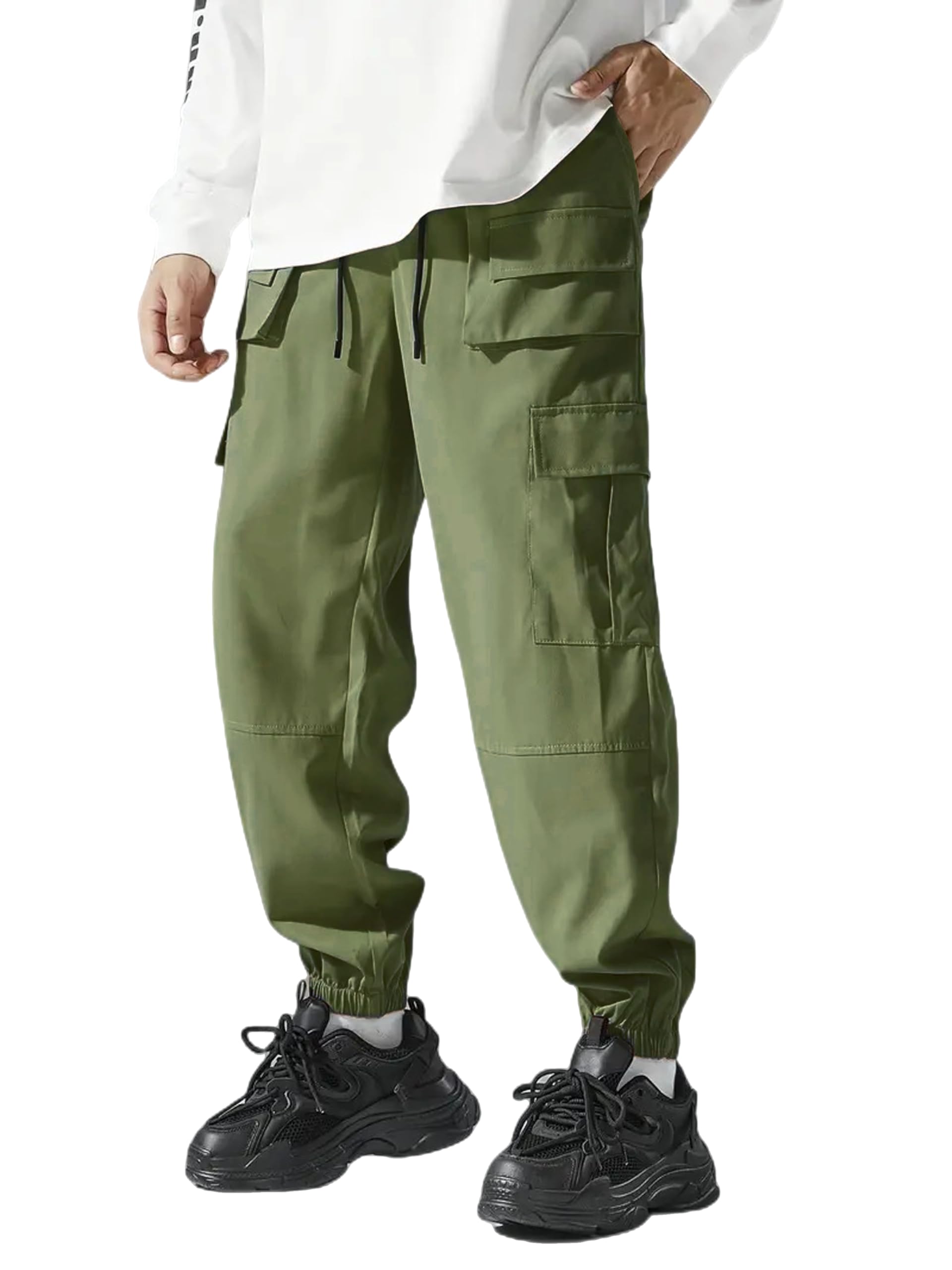 Indoprimo Men Cargo || Men Cargo Pants || Men Cargo Pants Cotton || Cargos For Men || Men Cargo Trouser - Paris (In, Alpha, 2Xl,