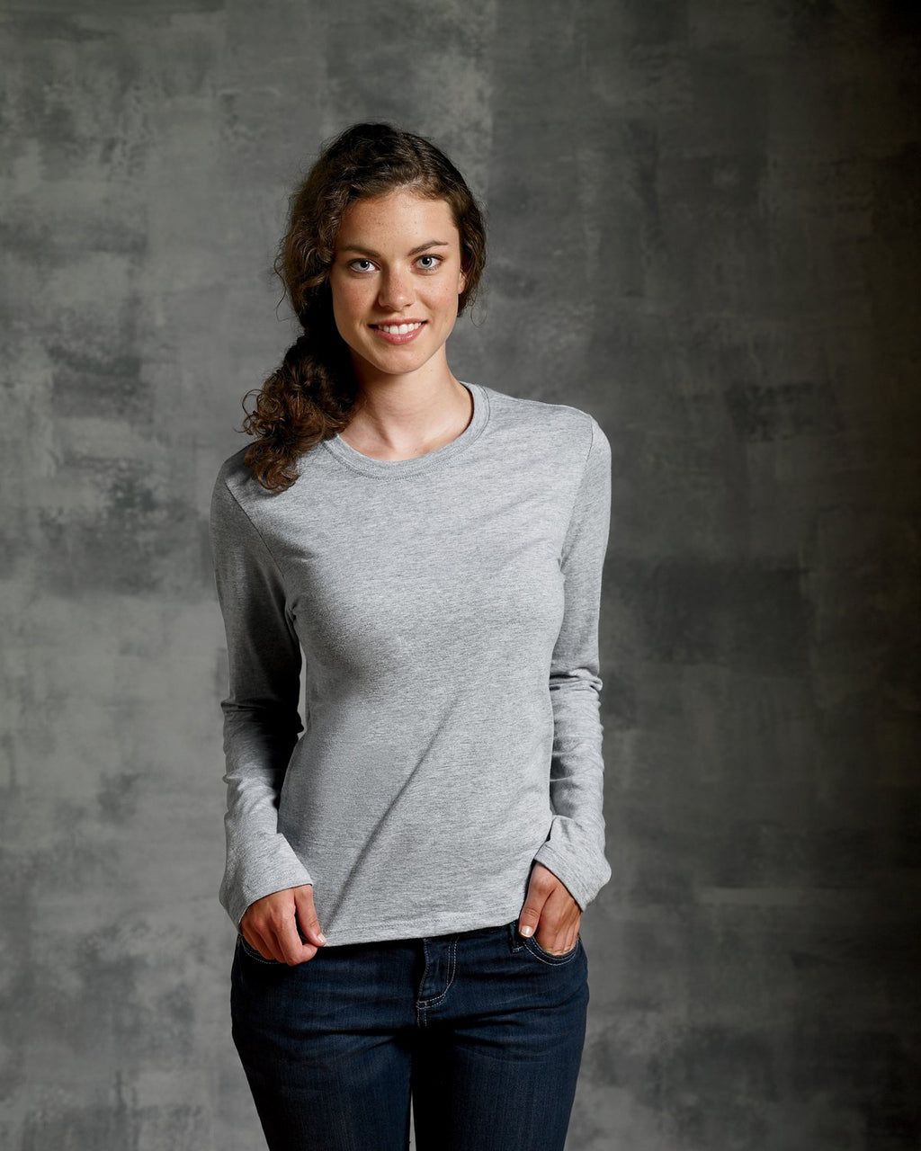 Ladies Jersey Long-Sleeve T-Shirt - BLAcK - S(D0102H78KK2)