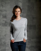 Ladies Jersey Long-Sleeve T-Shirt - BLAcK - S(D0102H78KK2)