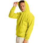 Hanes Men's Pullover EcoSmart Hooded Sweatshirt, yellow, Small