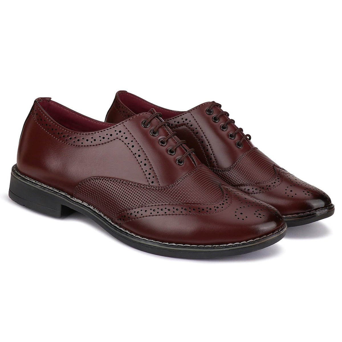 BERSACHE Officewear Shoes for Men(Brown) 7