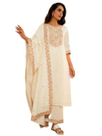 Libas Women'S Cotton Kurta Set (35679_Off White