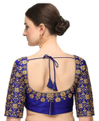 Pujia Mills Embroiderd Work Phantom Silk Readymade Blouse