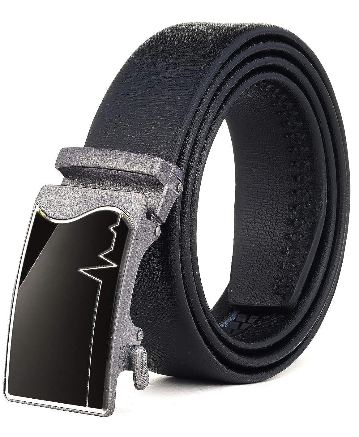 Zacharias MenS Faux Leather Belt With Autolock Buckle Tai02 (Black, 5Xl) (Pack Of 1) 5