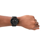 Fossil Men 's Nate Quartz Stainless Steel Chronograph Watch, Color: Black (Model: JR1401)