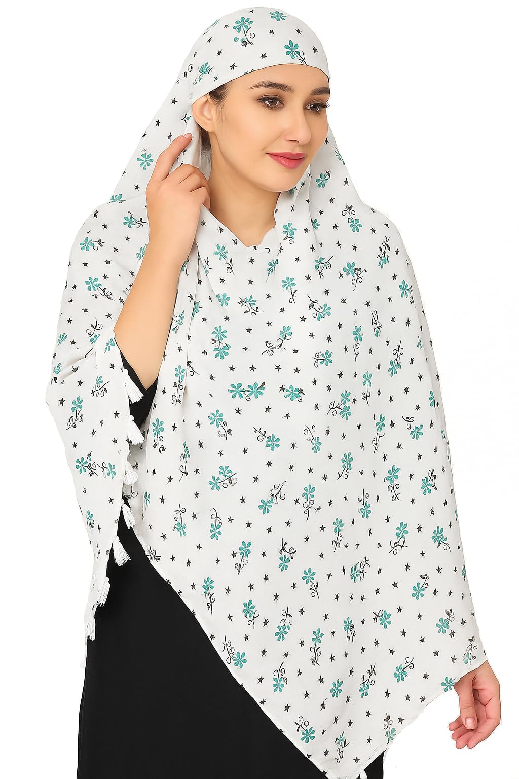 Weavers Villa Womens Cotton Floral Printed Face Cover Scarf | UV Protection, Breathable Fabric | Reusable Hijab Style Shield fo