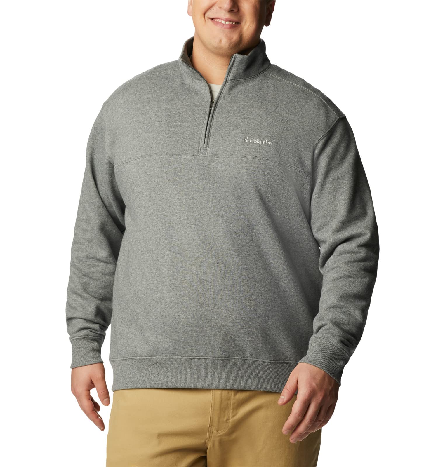 columbia Mens Hart Mountain II Half Zip Jacket, charcoal Heather, Medium