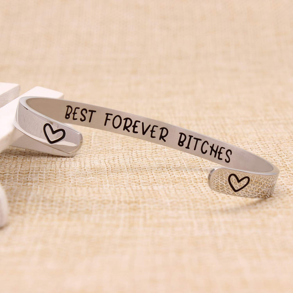 Btysun Friendship Bracelets Friend Christmas Gifts for Friends Cuff Bracelets for Women Xmas Gift Female Sister Coworker