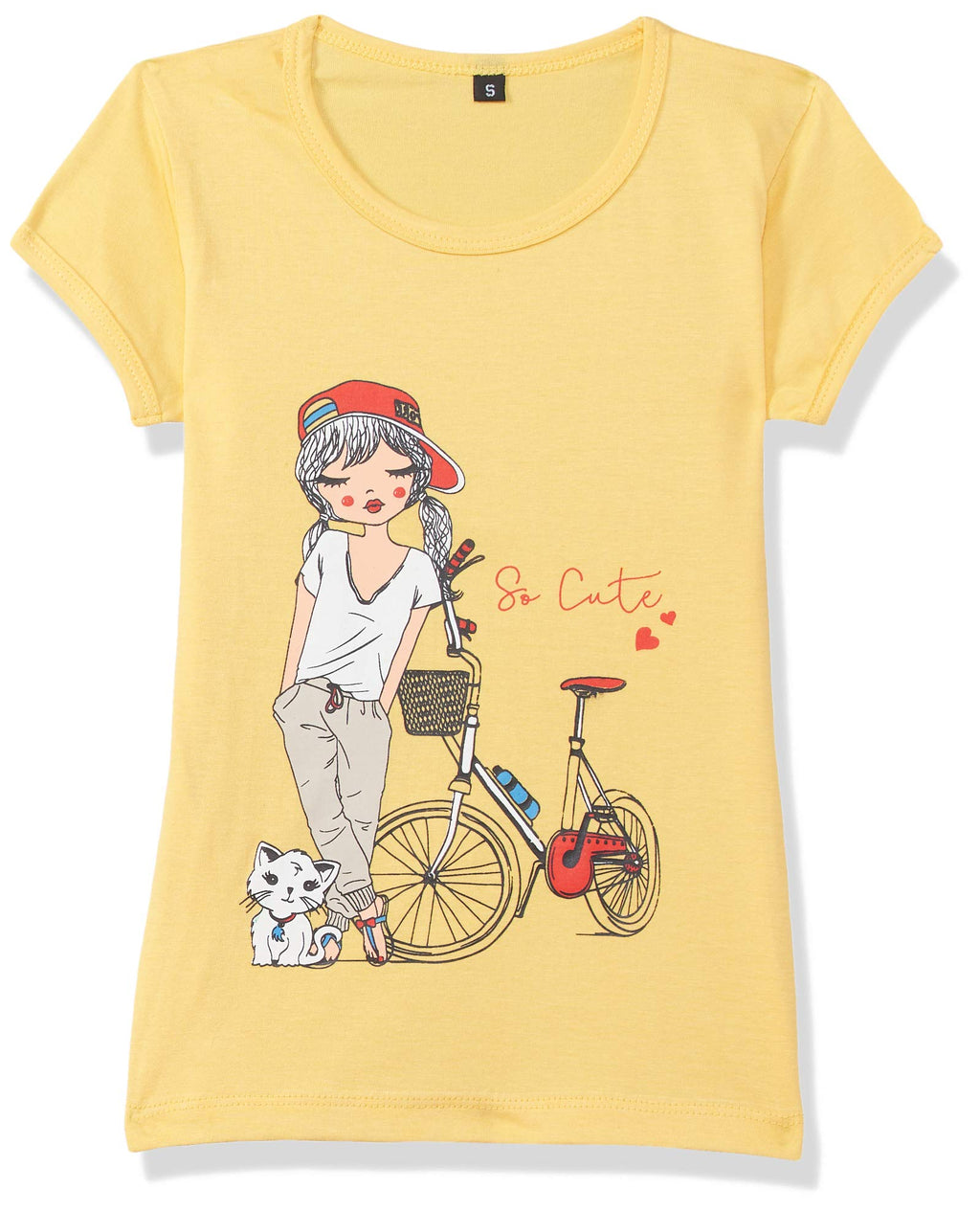 T2F Girls Cotton Regular Fit T-Shirt(Pack of 5)