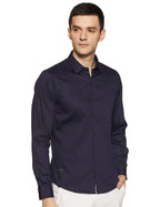 Pepe Jeans MenS Solid Slim Fit Casual Shirt (Pm306556_Midnight L)