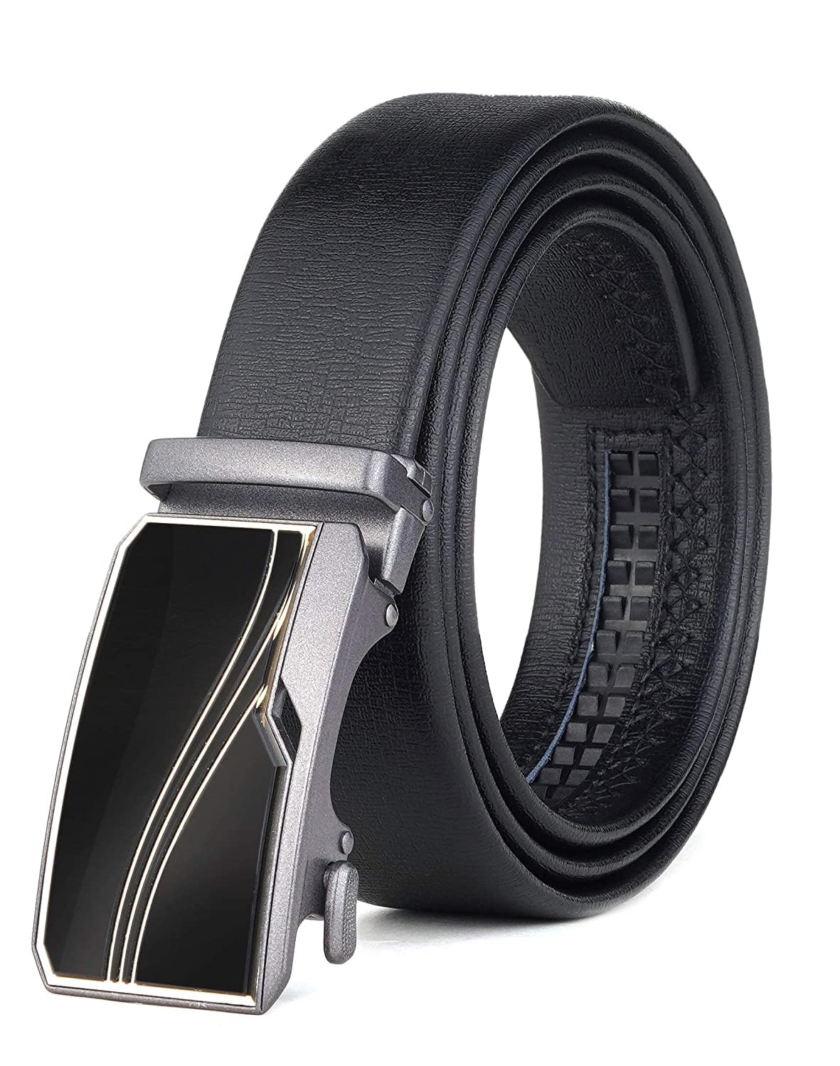 Zacharias MenS Faux Leather Belt With Autolock Buckle Tai13 (Black, 3Xl) (Pack Of 1) 3