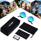 Joopin Small Round Sunglasses Circle Hippie Sun Glasses Polarized UV400 Trendy Circular Shades for Women Men Halloween Costume