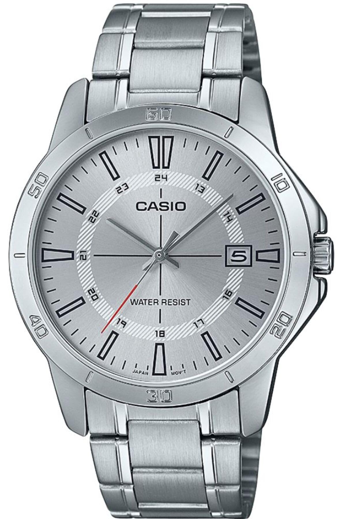 Casio Standard Analog Stainless Steel Silver Dial Quartz MTP-V004D-7C Men's Watch