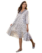 Gosriki Women'S Cotton Blend Anarkali Printed Kurta (Dakota White-Gs_Xxl_White_Xx-Large)