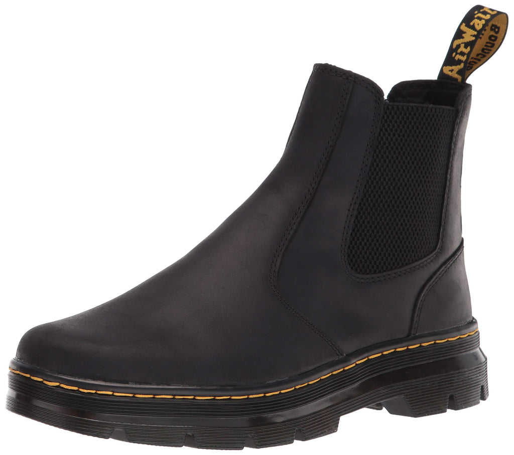Dr. Martens Unisex Embury Chelsea Boot, Black Wyoming, 8 Women/7 Men