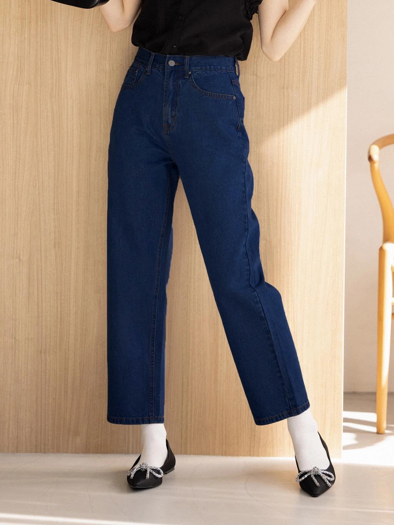 Kotty Women Regular High Rise Dark Blue Jeans