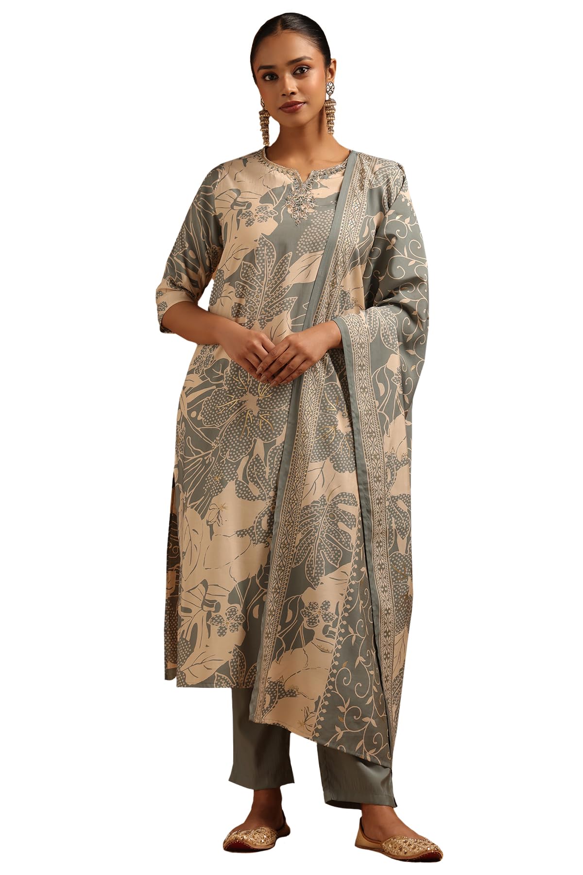 Soch Women Chanderi Sequins Salwar Suit Set