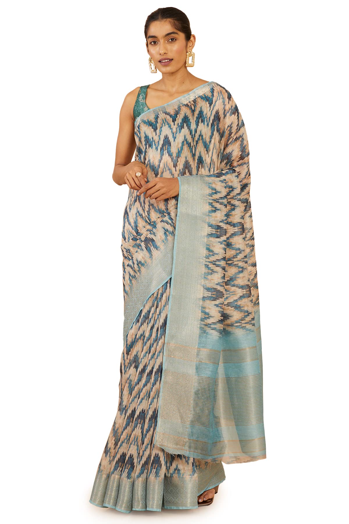 Soch Women Chanderi Abstract Saree