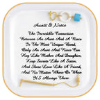 PUDDING CABIN Aunt Gifts from Niece, Aunts&Niece    Trinket Dish Ring Holder Gifts for Aunt Christmas Aunts Birthday, Mother's D