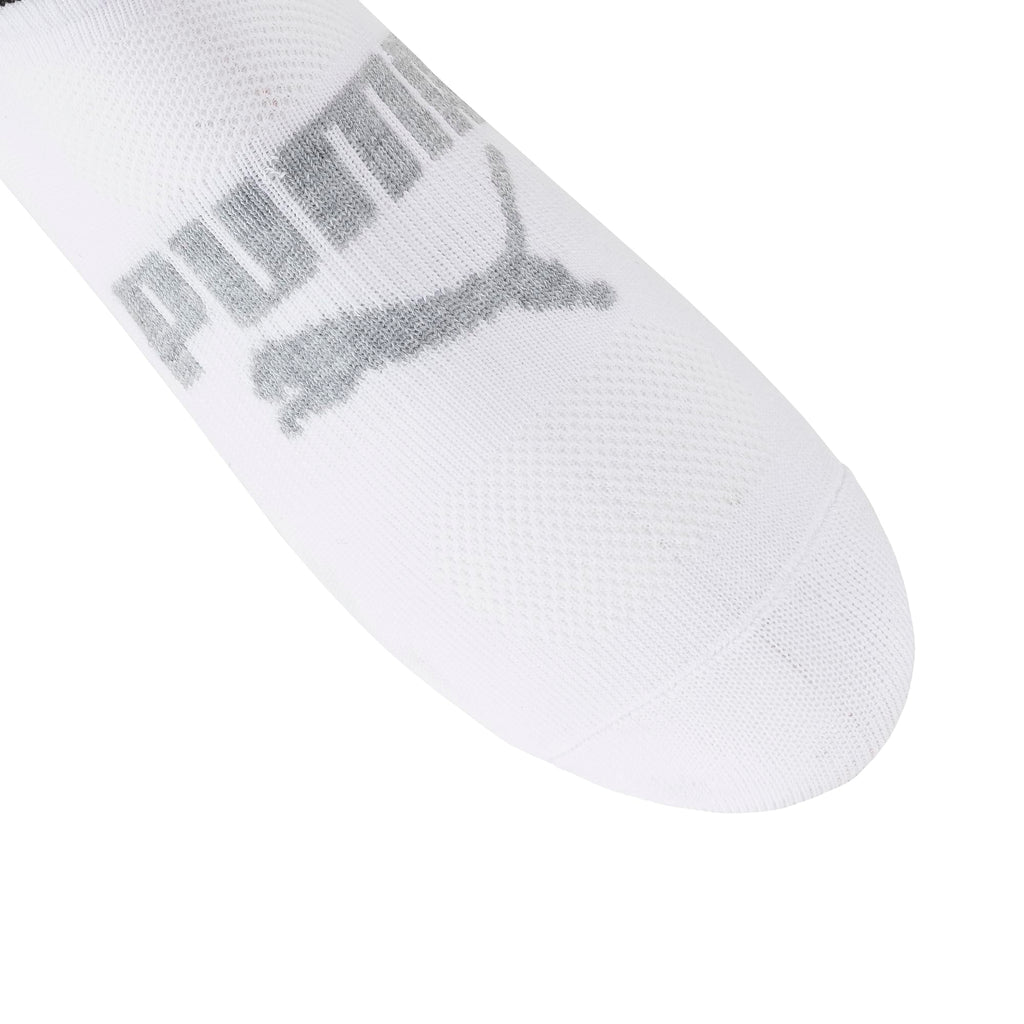 PUMA Womens 6 Pack Runner Socks, Black/Grey/White Logo, 9-11